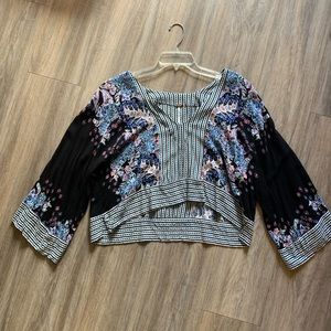 Free People Patterned Flowy Top